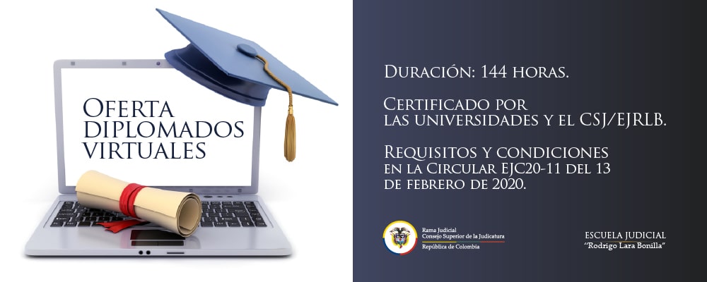 CONVOCATORIA DE INSCRIPCIÓN EN LOS DIPLOMADOS VIRTUALES PARA LA PRÁCTICA JUDICIAL