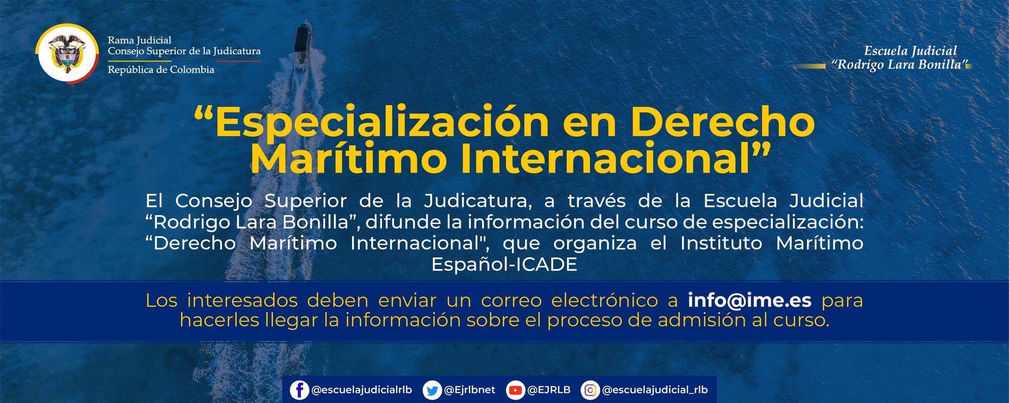 “Especialización en Derecho Marítimo Internacional” 